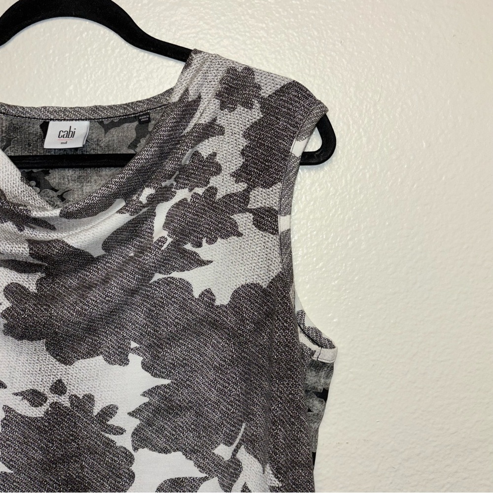 Cabi #3057 Tango Floral Drape Tank black,white,gray floral Woman's Size Medium - Picture 6 of 16